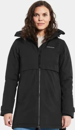 Didriksons Helle Parka 5 Übergangsjacke Damen Black Schwarz 42