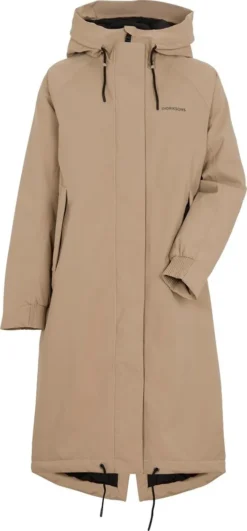 Didriksons Alicia Women's Parka Long 2, Größe_Bekleidung_NR:36, Didriksons_Farbe:beige