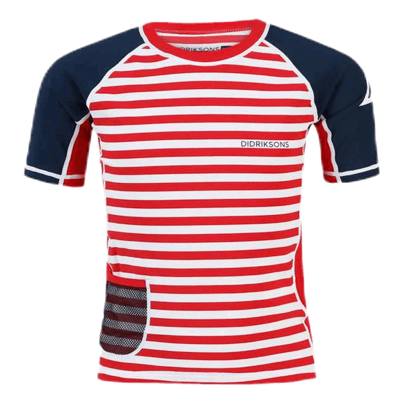 DIDRIKSONS Surf Shortsleeve UV Top Blue/Red