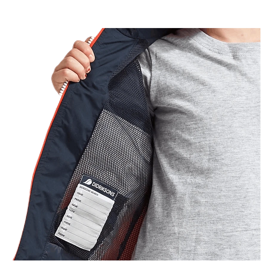 DIDRIKSONS Viken Kids Jacket Blue/Orange – Bild 6