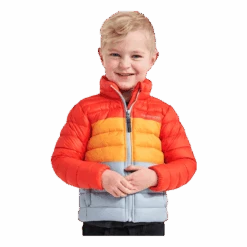 DIDRIKSONS Puff Jacket Orange/Blue/Yellow