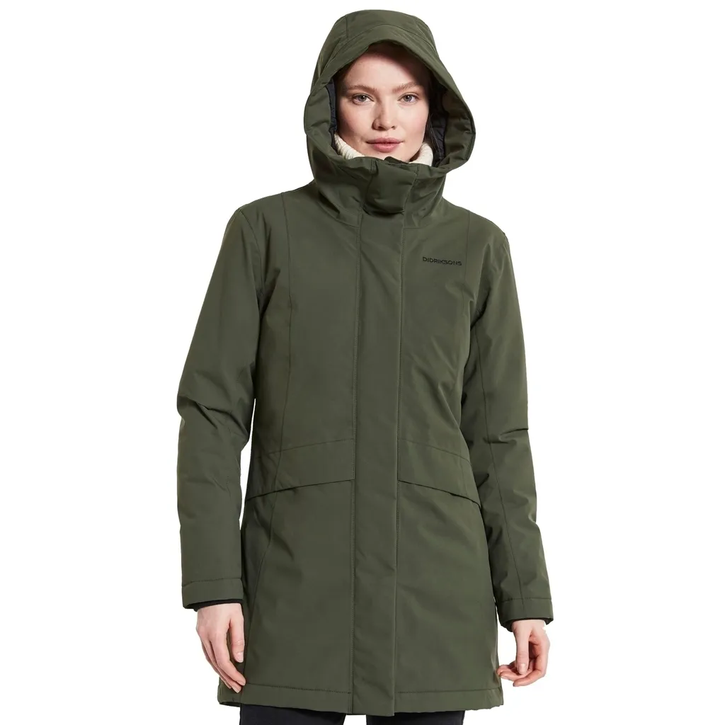 Didriksons Cajsa Parka 4 Winterjacke Damen Deep Green Oliv Grün 36