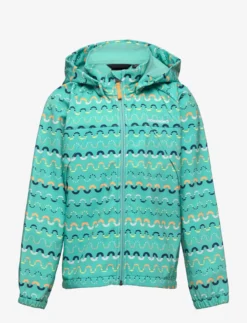 DIDRIKSONS DELLEN PR KIDS JKT 2 - WAVEPRINT TURQUOISE