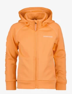 DIDRIKSONS CORIN KIDS FULLZIP 7 - PAPAYA ORANGE